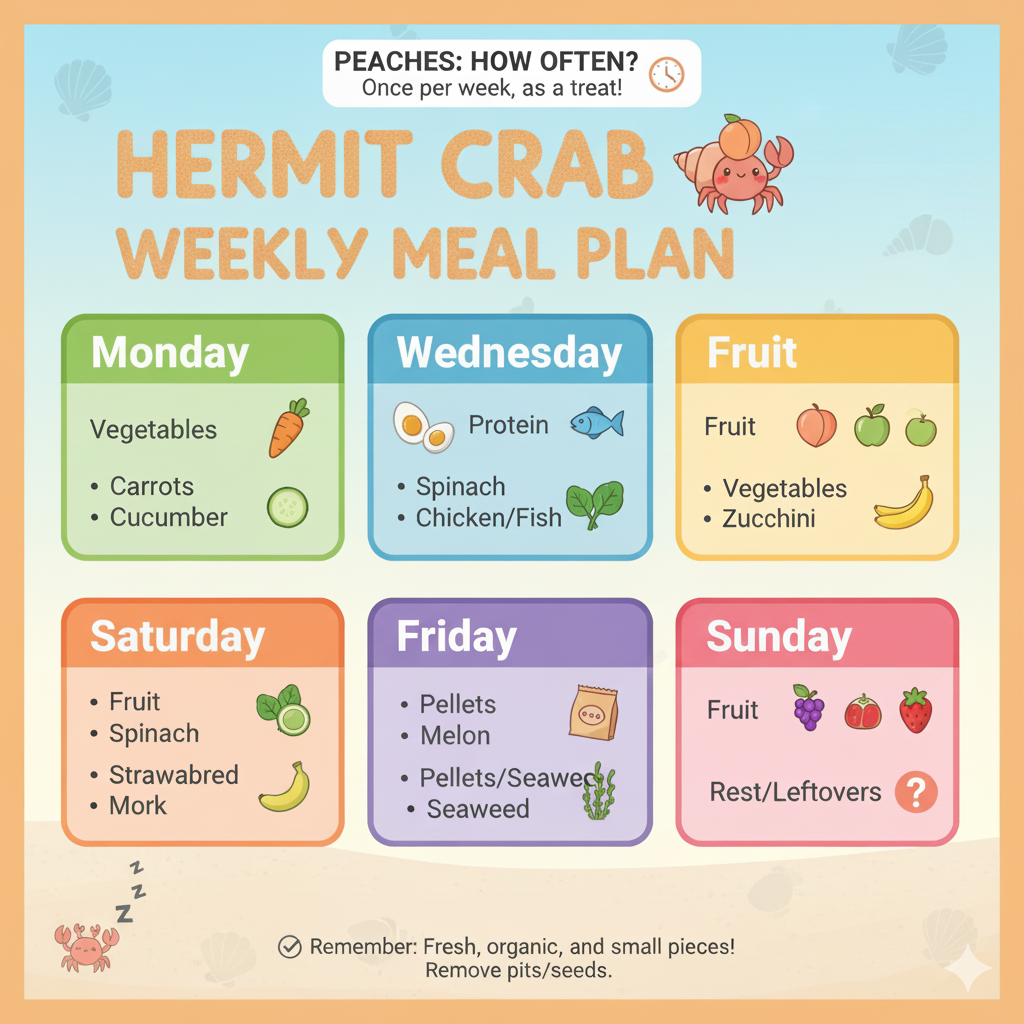 How Often Can Hermit Crabs Eat Peaches?