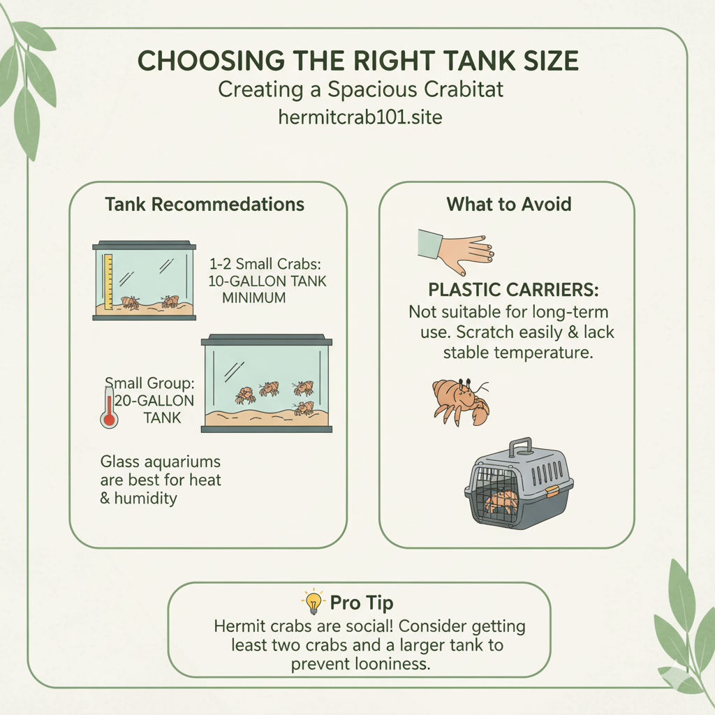 Choosing the Right Tank Size for hermit crab guide