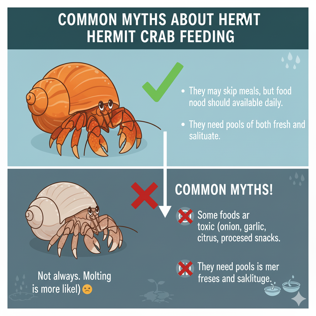 Common Myths About Hermit Crab Feeding